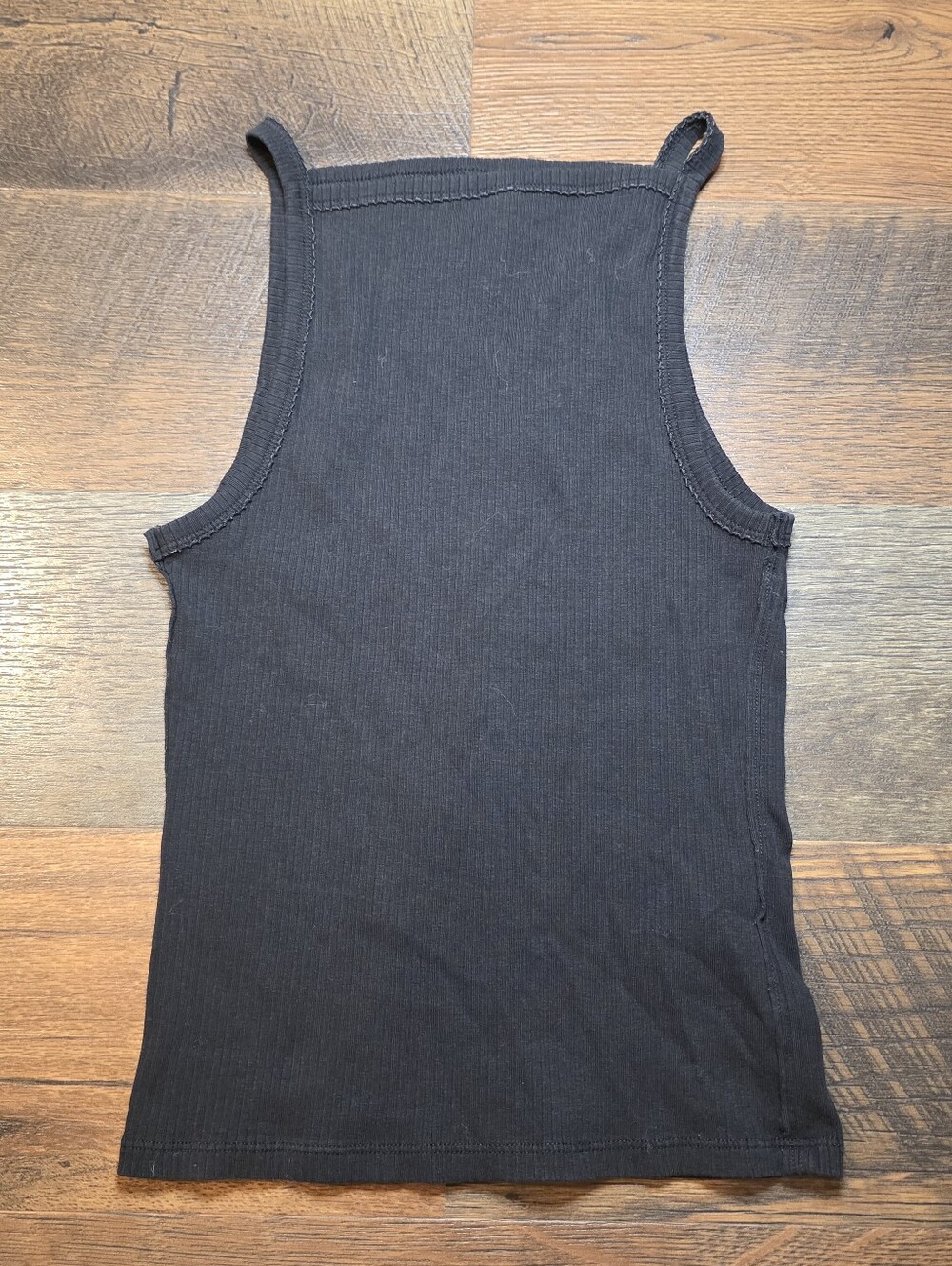 Free People We The Free Black Ribbed Tank Top